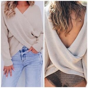 Sabo Skirt Sanna Knit oversized crossover sweater